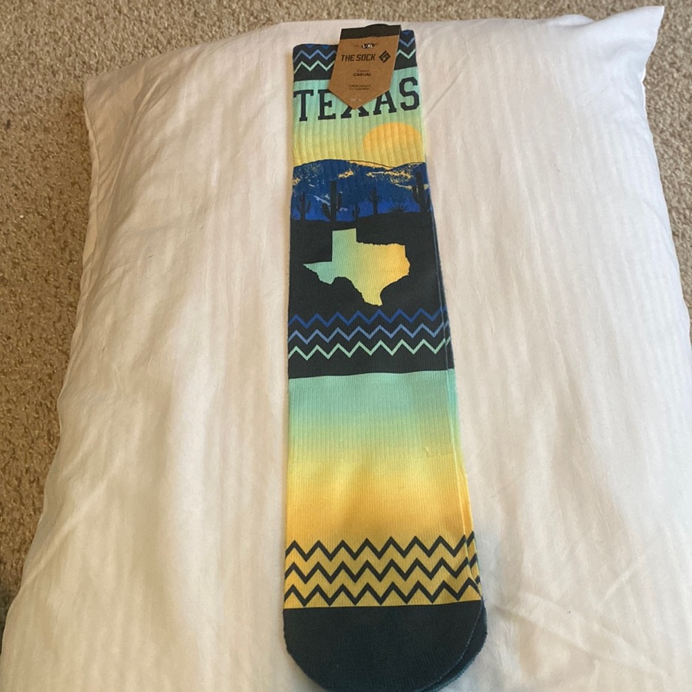 Brand New!!!!!!!!! Large-X-Large Multi Color Unisex Texas Casual Socks….